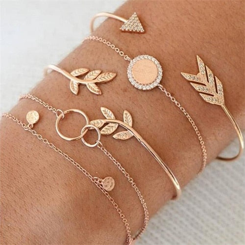 Women's Vintage Multilayer Bracelet Set